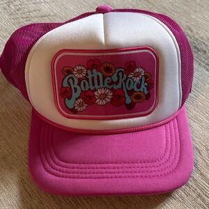 Bottlerock Pink and White Kids Trucker Hat